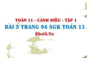 Bài 5 trang 94 SGK Toán 11 tập 1 Cánh Diều